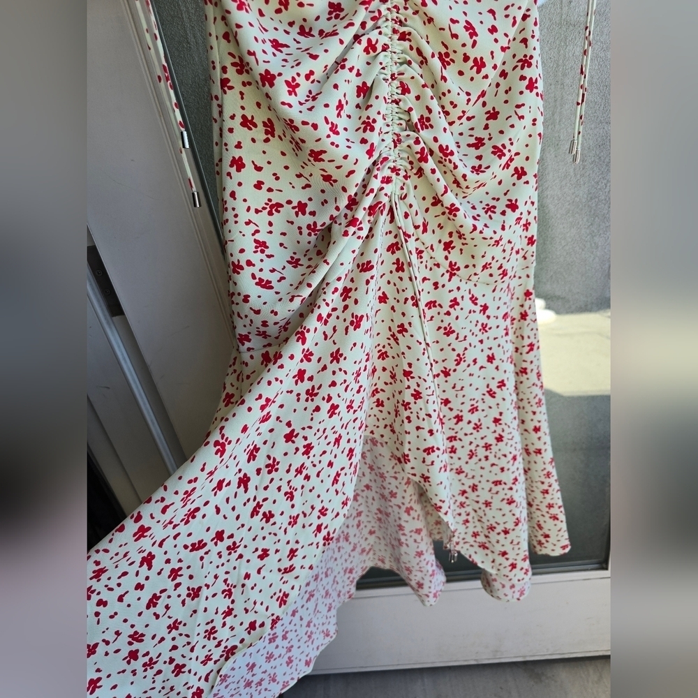 C/MEO Collective Red and Cream Puff Sleeve Sundress - Picture 9 of 16